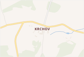 Krchov v obci Petrovice - mapa části obce