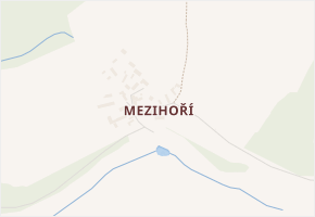 Mezihoří v obci Petrovice - mapa části obce