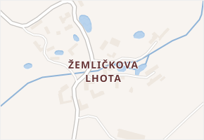 Žemličkova Lhota v obci Petrovice - mapa části obce
