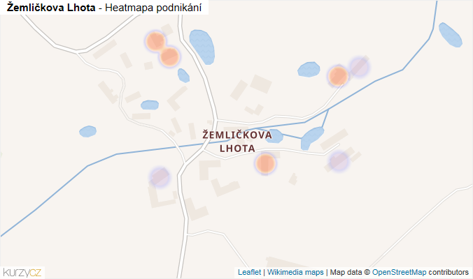 Mapa Žemličkova Lhota - Firmy v části obce.