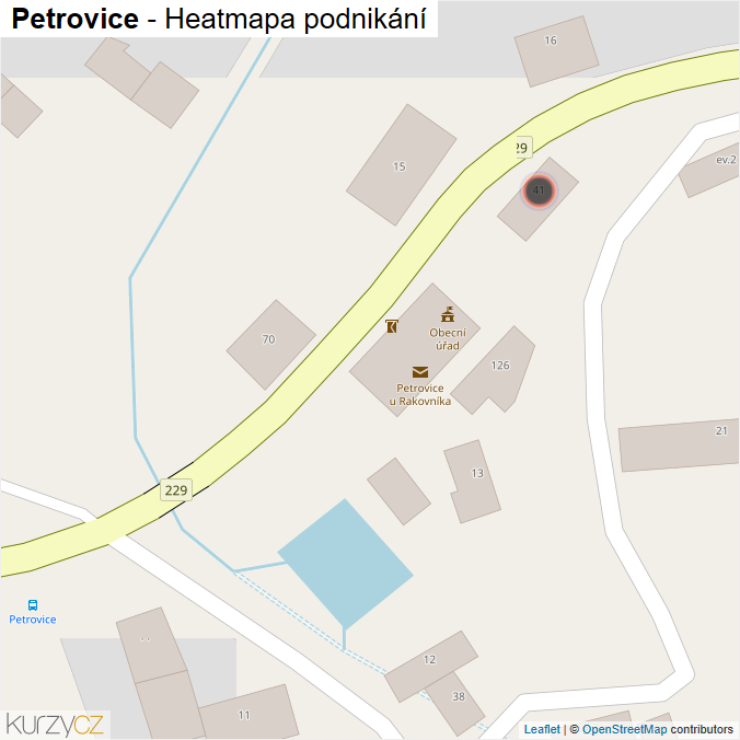 Mapa Petrovice - Firmy v obci.