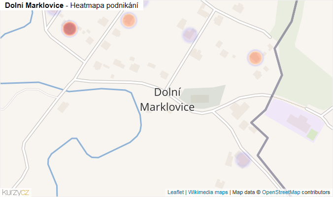 Mapa Dolní Marklovice - Firmy v části obce.