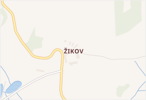 Žikov v obci Petrovice u Sušice - mapa části obce