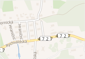 Hraniční v obci Petřvald - mapa ulice