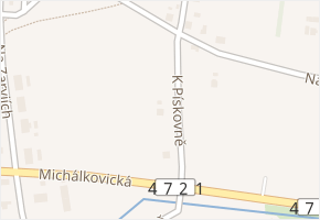 K Pískovně v obci Petřvald - mapa ulice