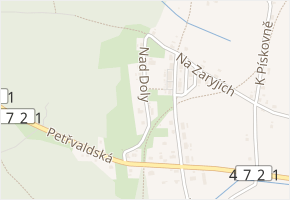 Nad Doly v obci Petřvald - mapa ulice