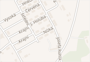 Nízká v obci Petřvald - mapa ulice