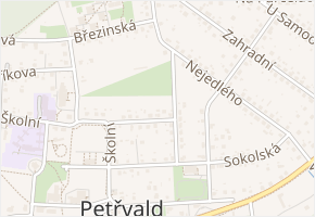 Petra Bezruče v obci Petřvald - mapa ulice