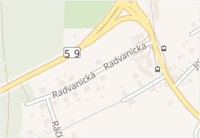 Radvanická v obci Petřvald - mapa ulice
