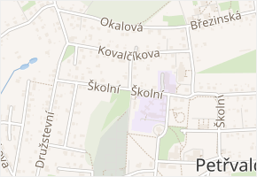 Školní v obci Petřvald - mapa ulice