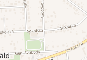 Sokolská v obci Petřvald - mapa ulice