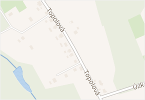 Topolová v obci Petřvald - mapa ulice