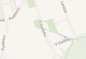 V Gaďoku v obci Petřvald - mapa ulice