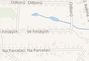Ve Finských v obci Petřvald - mapa ulice