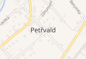 Petřvald 1-Petřvald v obci Petřvald - mapa části obce