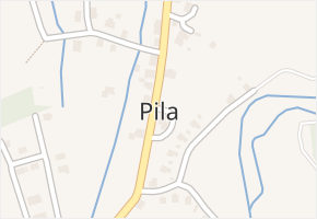Pila v obci Pila - mapa části obce