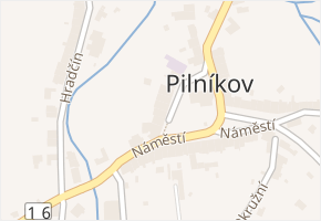 Náměstí v obci Pilníkov - mapa ulice