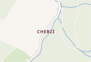 Chebzí v obci Písečná - mapa části obce