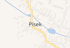 Písek v obci Písek - mapa části obce