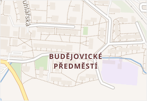 Budějovické Předměstí v obci Písek - mapa části obce