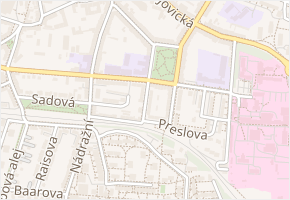 Heritesova v obci Písek - mapa ulice