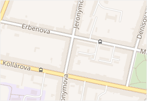 Jeronýmova v obci Písek - mapa ulice