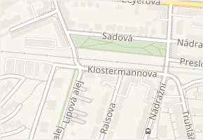 Klostermannova v obci Písek - mapa ulice