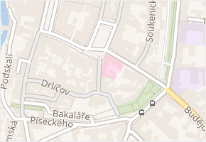 Leoše Janáčka v obci Písek - mapa ulice