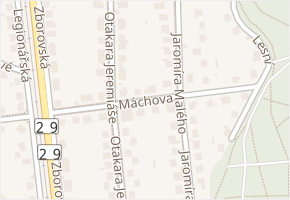 Máchova v obci Písek - mapa ulice