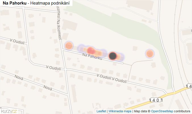 Mapa Na Pahorku - Firmy v ulici.