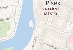 Podskalí v obci Písek - mapa ulice