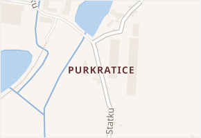 Purkratice v obci Písek - mapa části obce