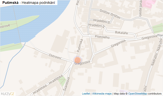 Mapa Putimská - Firmy v ulici.