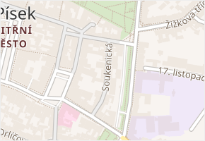 Soukenická v obci Písek - mapa ulice