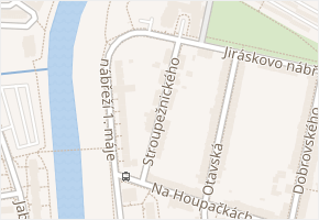 Stroupežnického v obci Písek - mapa ulice