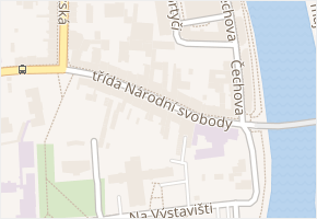třída Národní svobody v obci Písek - mapa ulice