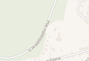U Hradišťského lesa v obci Písek - mapa ulice