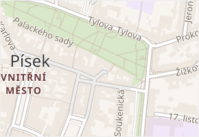 V Koutě v obci Písek - mapa ulice