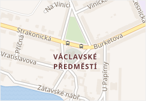 Václavské Předměstí v obci Písek - mapa části obce