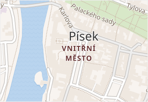 Velké náměstí v obci Písek - mapa ulice
