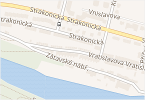 Vratislavova v obci Písek - mapa ulice