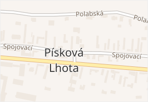 Poděbradská v obci Písková Lhota - mapa ulice