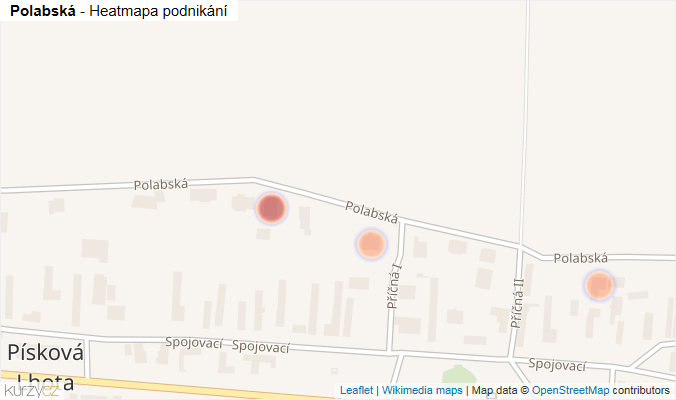 Mapa Polabská - Firmy v ulici.