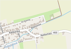 Boleslavská v obci Píšť - mapa ulice