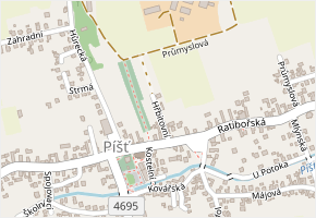 Hřbitovní v obci Píšť - mapa ulice