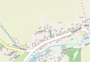 Lomená v obci Píšť - mapa ulice
