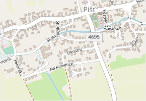 Okružní v obci Píšť - mapa ulice