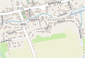 Padol v obci Píšť - mapa ulice