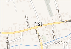 Píšť v obci Píšť - mapa části obce