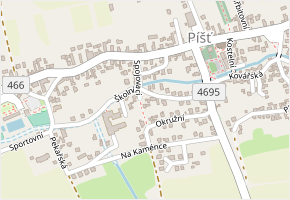 Školní v obci Píšť - mapa ulice